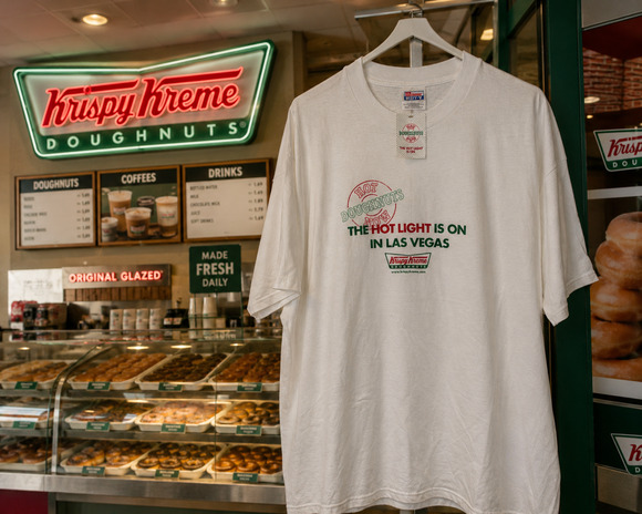 Krispy Kreme Other - Krispy Kreme Vintage “The Hot Light Is On” Las Vegas T-Shirt NWT Mens XL Hanes
